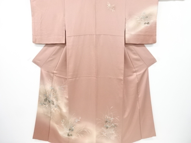 JAPANESE KIMONO / HOMONGI / BIRD & FLORAL PLANTS